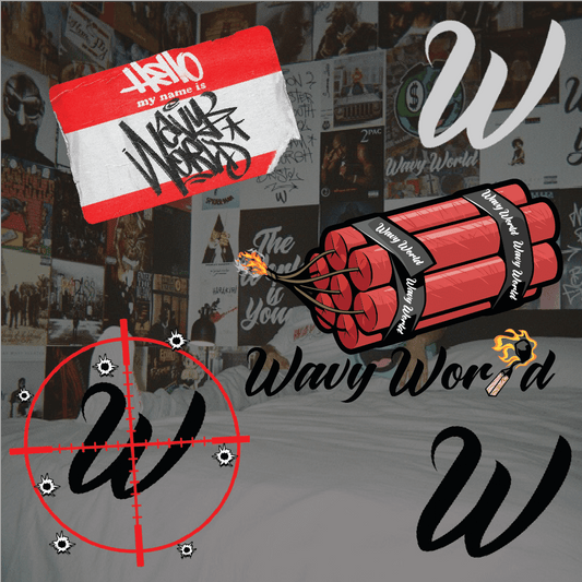 Wavy World Sticker Pack 2 with bold colors, featuring vinyl characters and icons for creative decor.