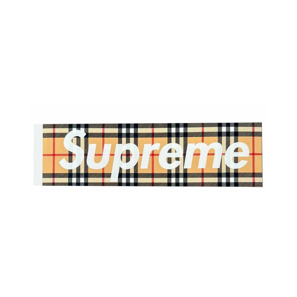 Supreme Burberry Box Logo Sticker